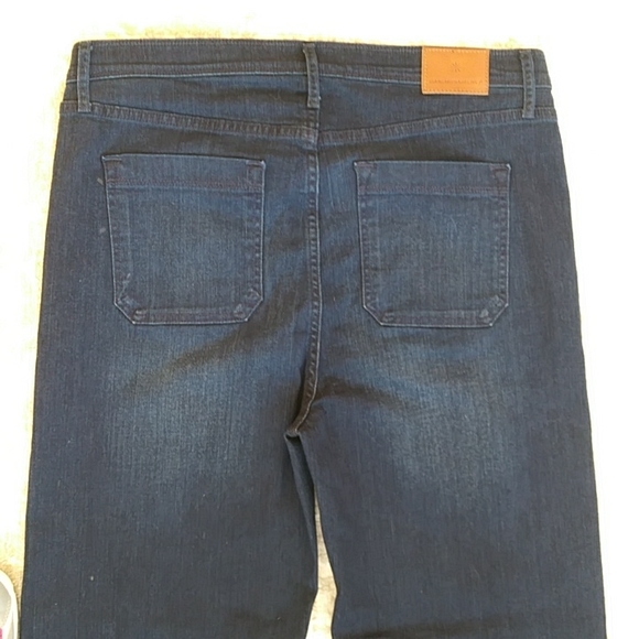 Isaac Mizrahi Live Distressed Cargo Jeans 18W Dk Indigo - Picture 11 of 16